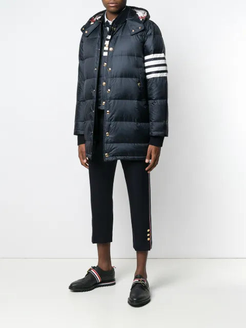 Thom Browne matte nylon 4-Bar down fill vest
