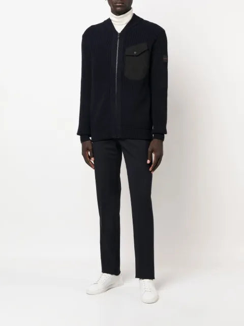BOSS zipped-up knit cardigan