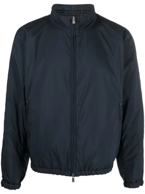 Fedeli check-pattern reversible virgin-wool coat