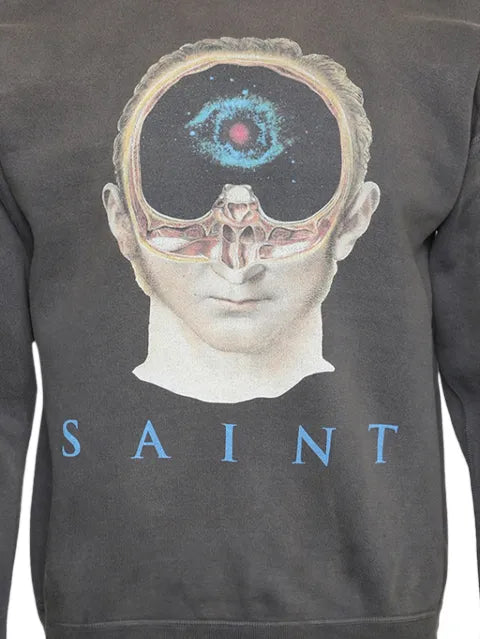 SAINT MXXXXXX face graphic print sweatshirt