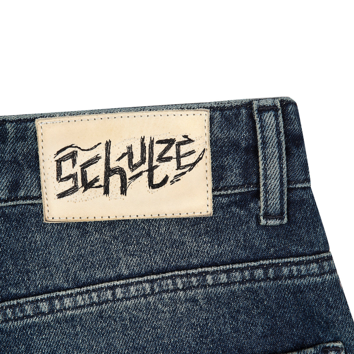 "koi fish v2" Jorts washed indigo