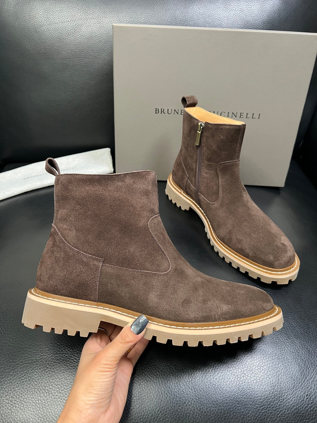 2025SS Suede ankle boots