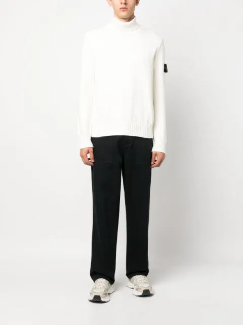 Stone Island Compass-motif roll-neck jumper