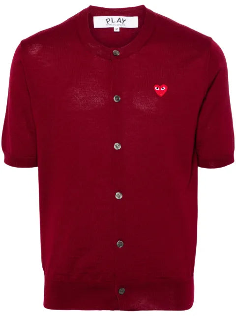 Comme Des Garçons Play Play heart short-sleeve cardigan