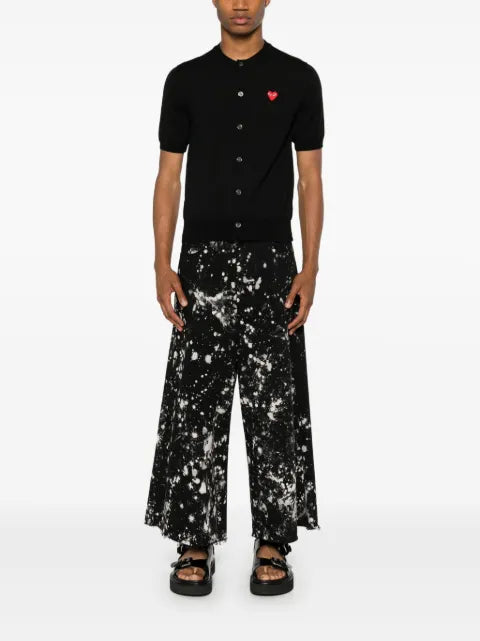 Comme Des Garçons Play logo-patch short-sleeve cardigan