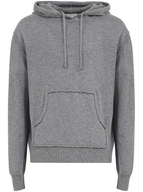 Maison Margiela pouch-pocket knitted drawstring hoodie