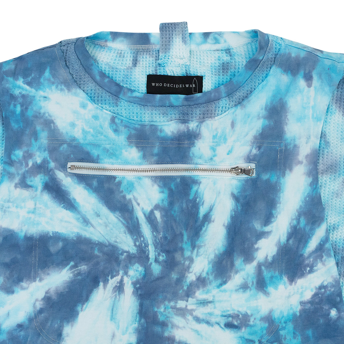 INDIGO LAYERED JERSEY BUTTON-DOWN SHIRT