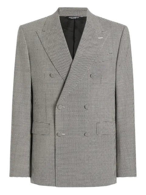 Dolce & Gabbana houndstooth double-breasted blazer