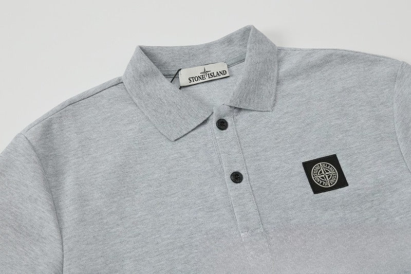 Stone Island Compass Patch Short‑Sleeve Polo Knit Streetwear Top