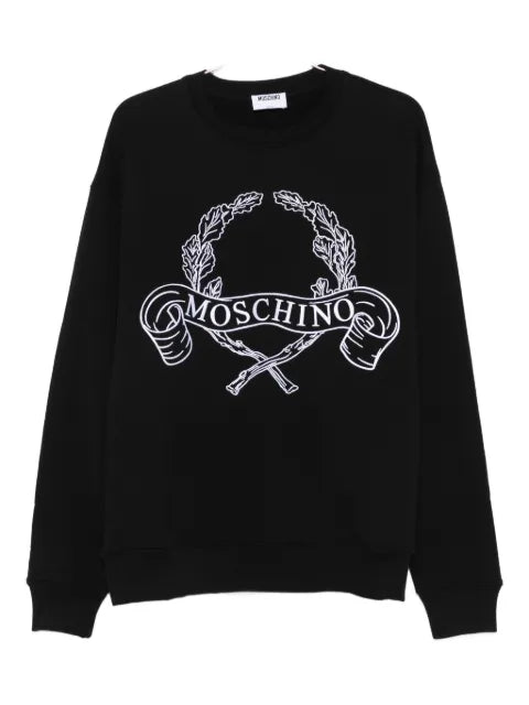 Moschino Laurel Crown logo embroidered sweatshirt