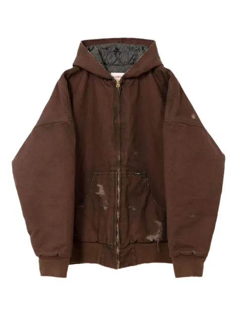 KAMIYA  Boro distressed hooded jacket