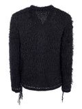 sacai frayed-hem button cardigan