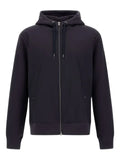 Herno ribbed panelled zip-front hoodie