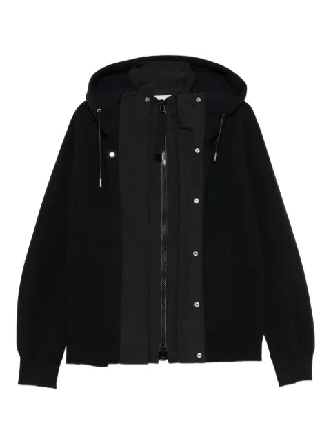 sacai zip-front hooded jacket