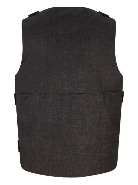 Massimo Osti Studio logo-plaque padded gilet