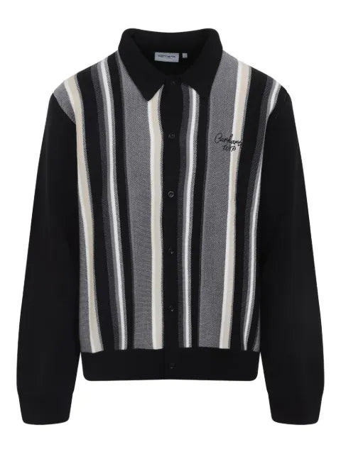 Carhartt WIP Bainter striped polo-neck cardigan