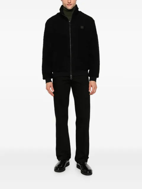 Antony Morato logo-appliqué zip-up cardigan