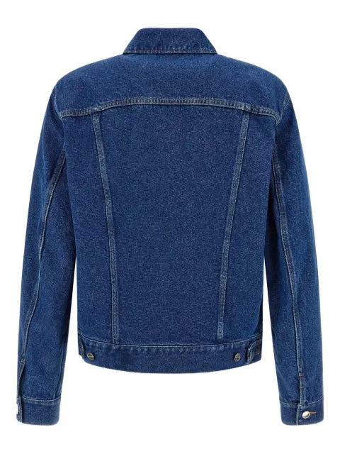 Gucci contrast-stitching horsebit denim jacket