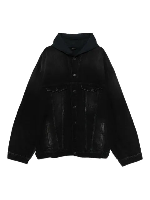 Balenciaga logo-embroidered hooded jacket