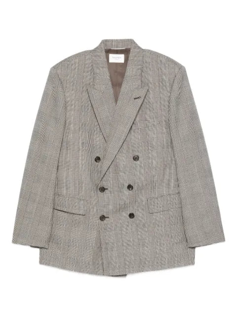 Saint Laurent double-breasted check jacket