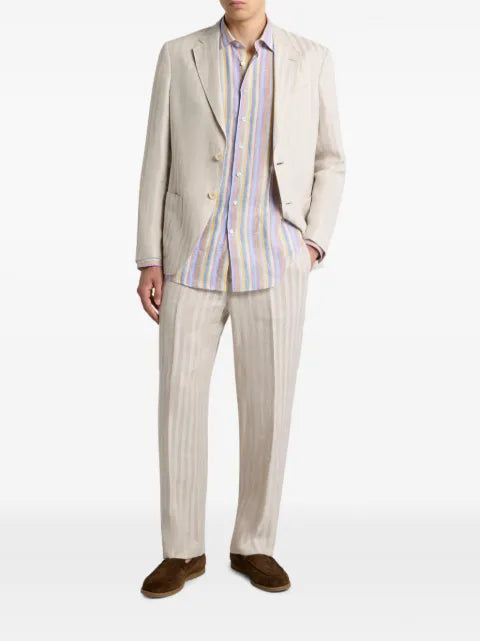 ETRO striped single-breasted jacket