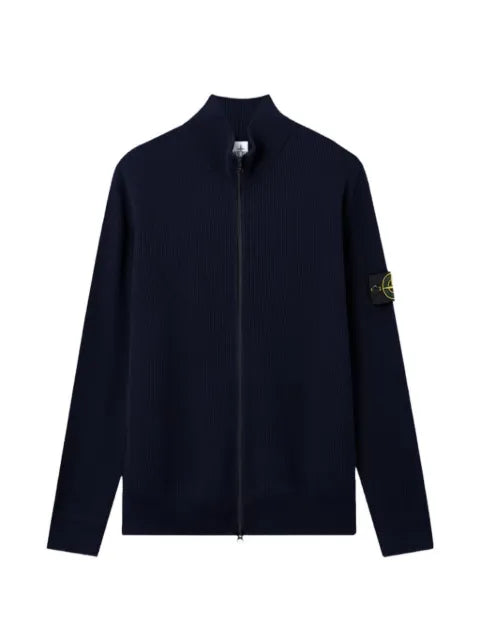 Stone Island 5100126 ribbed soft organic cotton cardigan