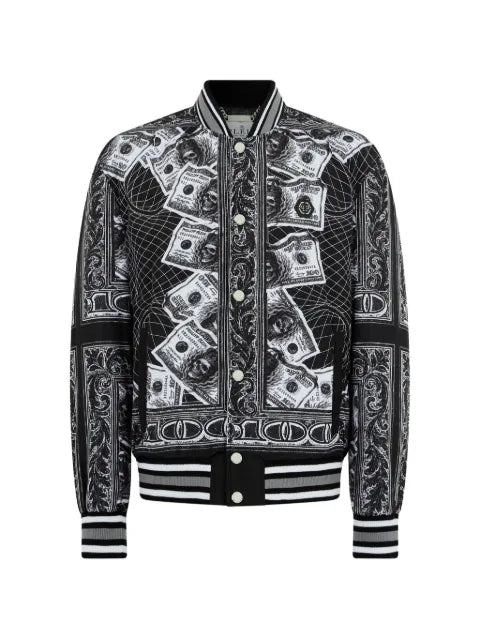 Philipp Plein nylon bomber skull dollar