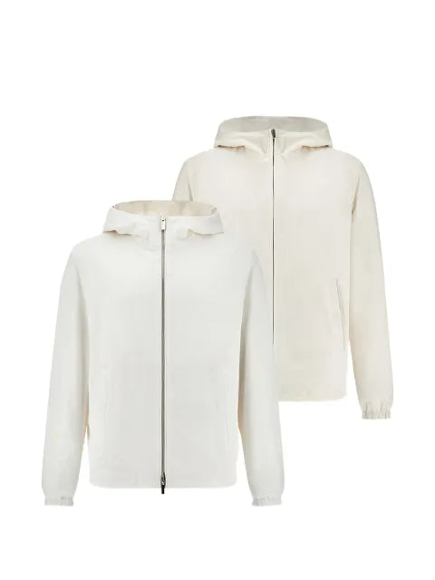 Paul & Shark reversible hooded linen windbreaker
