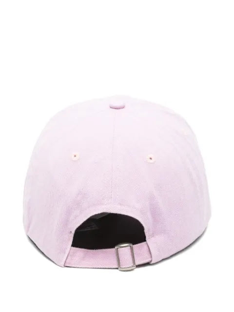 Sunflower floral-embroidered baseball cap