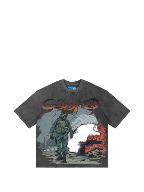 GODSPEED Khaos graphic-print washed T-shirt