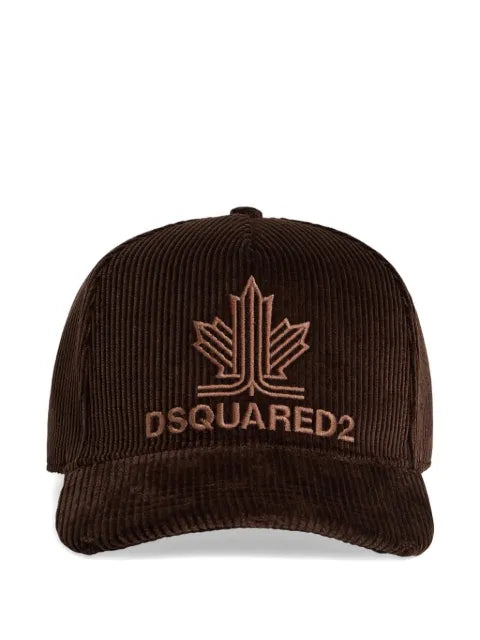 DSQUARED2 Maple Leaf corduroy baseball cap