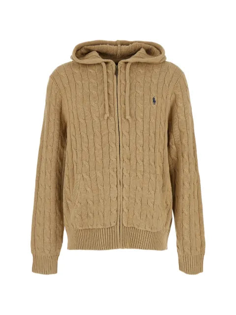 Polo Ralph Lauren cable-knit zip-up hoodie