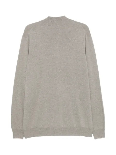 Gran Sasso contrast-trim quarter-zip wool jumper