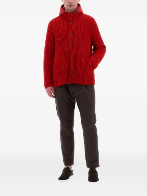 Herno Sorano hooded wool bomber jacket