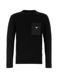 Prada logo-plaque pocket sweater