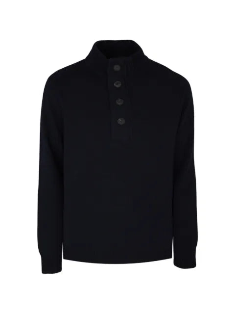 Gran Sasso button-fastening mock-neck sweater