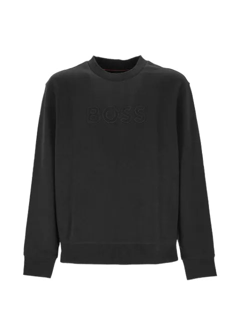 BOSS relaxed-fit sweatshirt in cotton terry with embroidered-logo