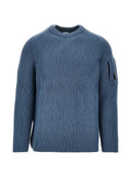 C.P. Company full rib cotton Lens crewneck sweater