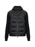 Moncler wool padded zip-up cardigan