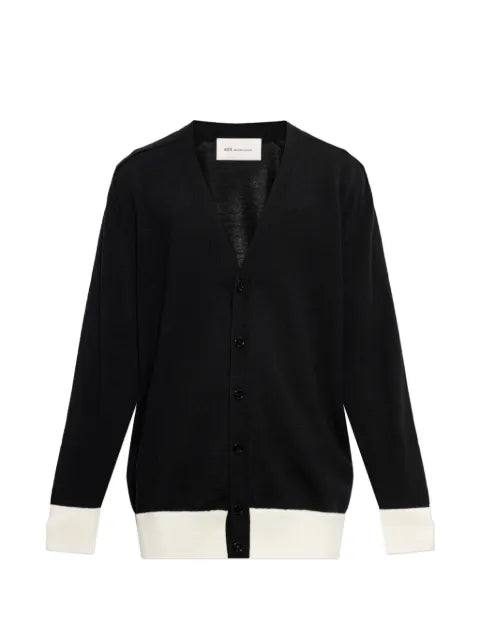 AMI Paris colour-block button-up cardigan