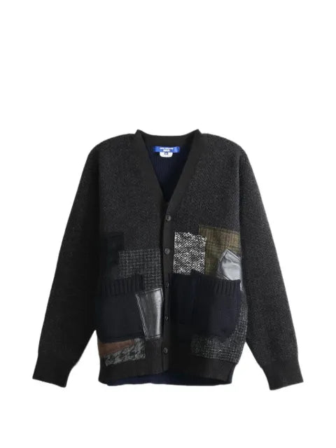 Junya Watanabe MAN patchwork V-neck cardigan
