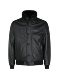 Moorer shearling-collar leather jacket