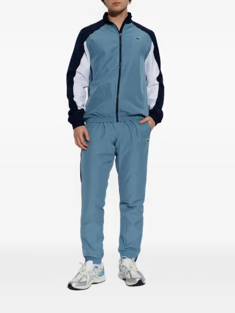 Lacoste logo-patch colour-block tracksuit