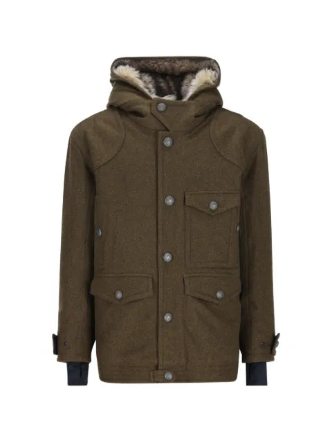 Moncler Grenoble shearling-trim hooded jacket