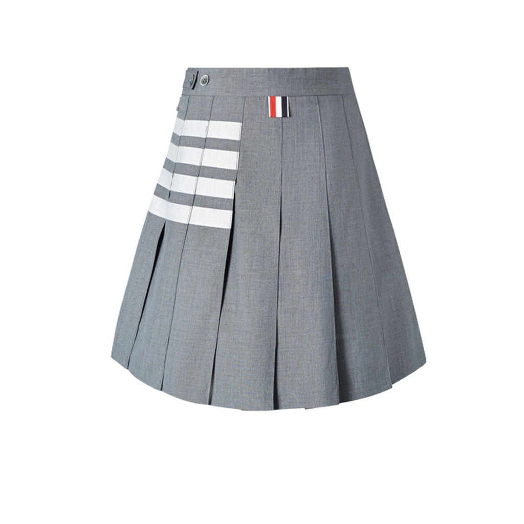 Women's 4-Bar Pleated Mini Skirt | Thom Browne