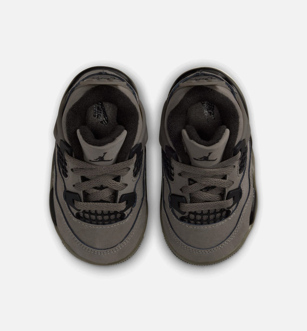 Air Jordan 4 Retro “Cave Stone and Black” Baby and Toddler Lifestyle Shoes