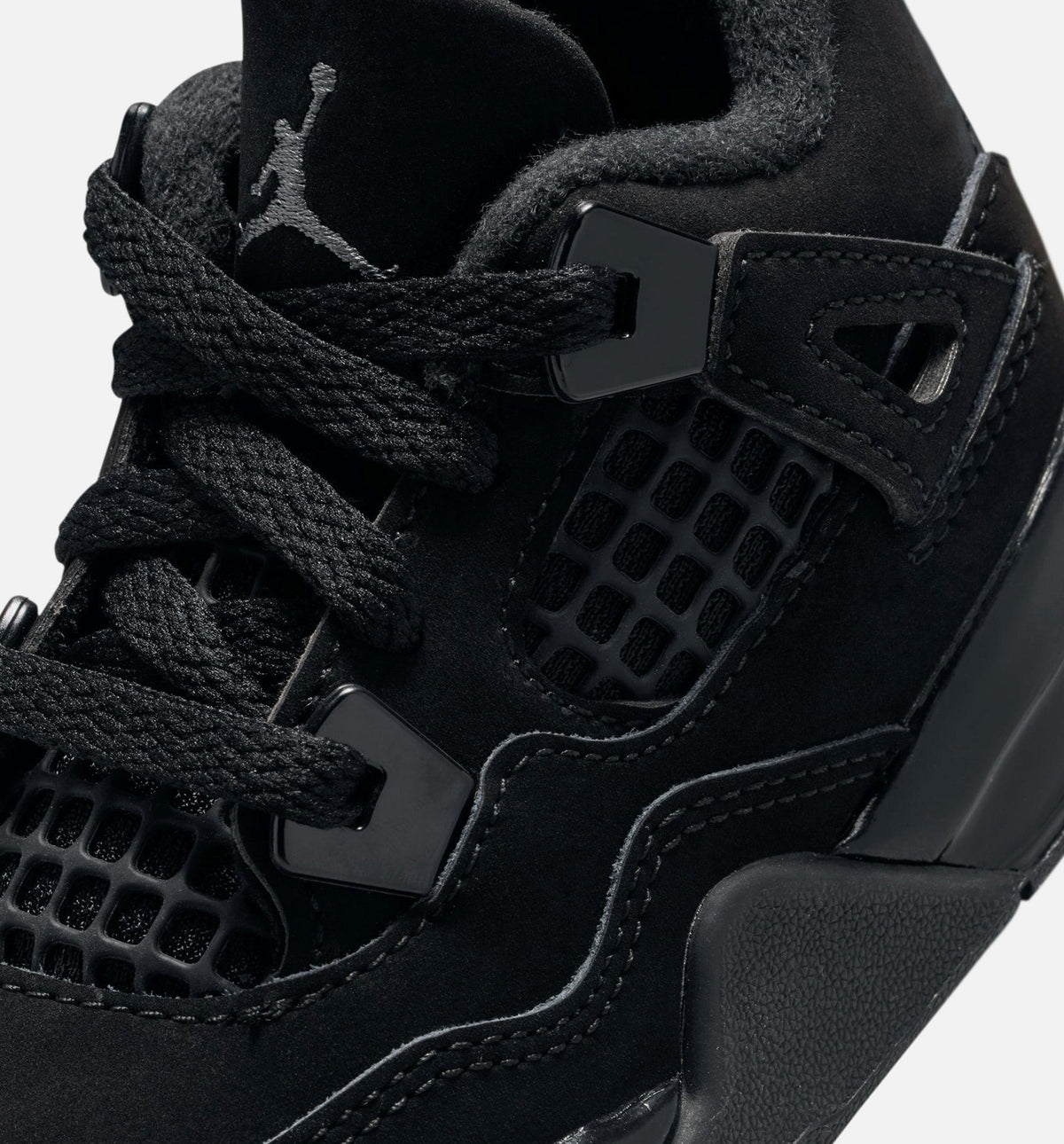 Air Jordan 4 Retro Black Cat Infant & Toddler Lifestyle Shoe - Black/Black/Light Graphite