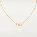 CARTIER LOVE NECKLACE DOUBLE RING GOLD