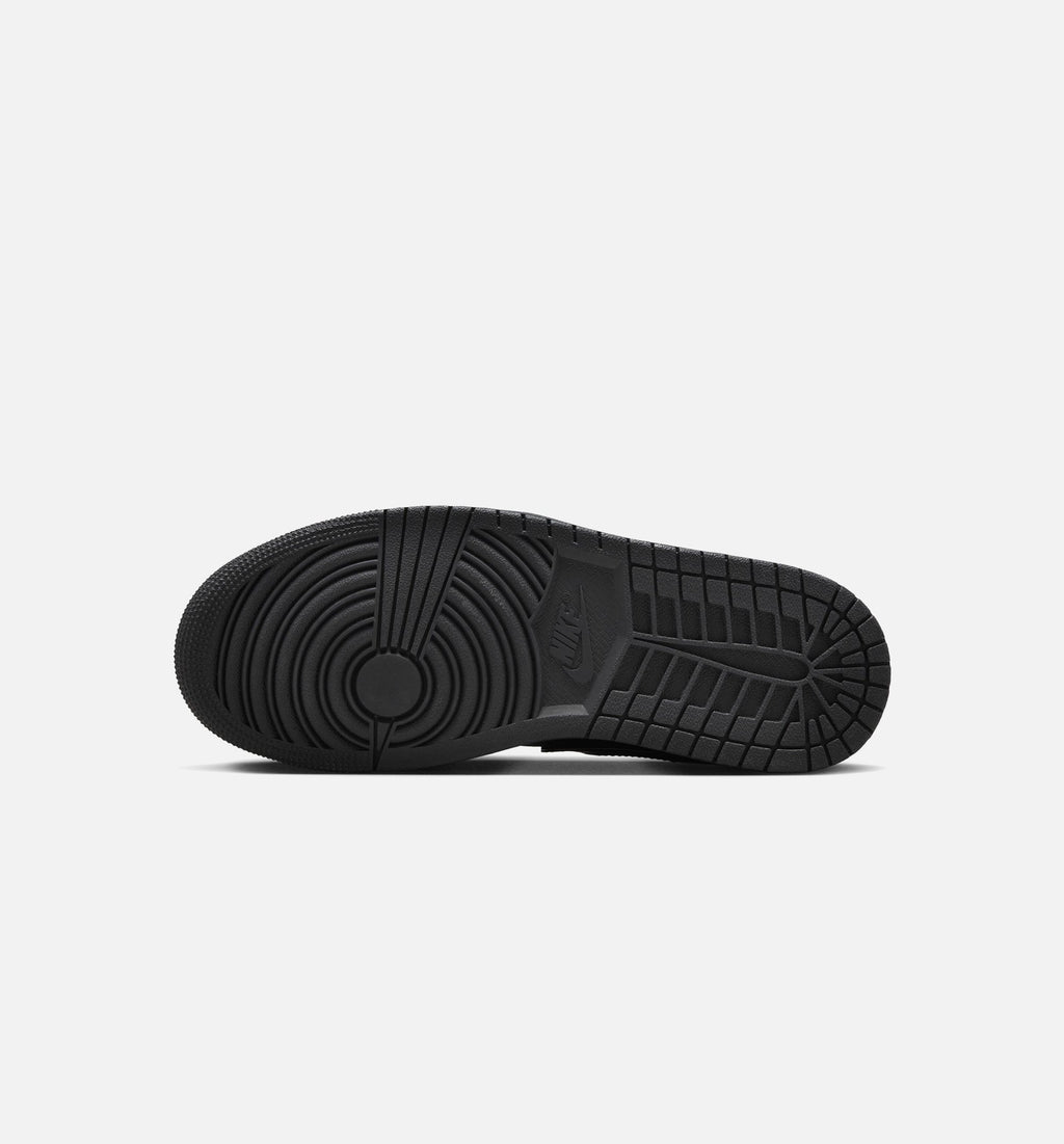 Air Jordan 1 Low Patent Elephant Women's Sneakers - Black/Black/White/Metallic Silver