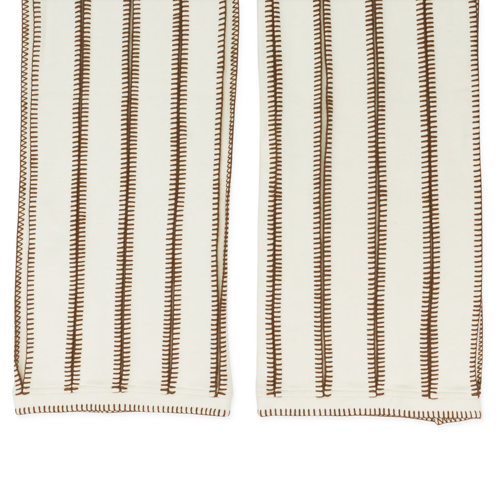 Cream Stitch Track Flare